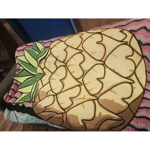 Silver‎ One Pineapple Shaped Large Beach Towel Blanket